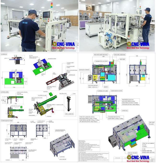 may may va cat laser tu dong CNC-VINA