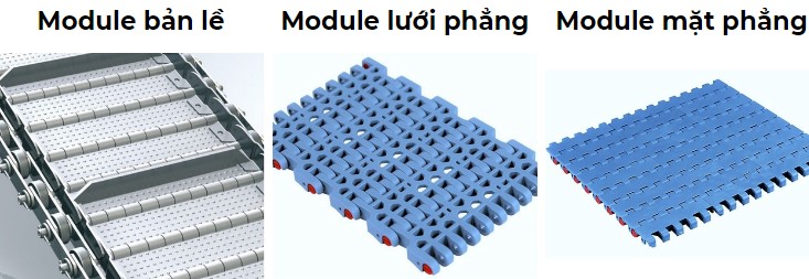 Đai băng tải nhựa dạng modun cho băng tải khung nhôm định hình